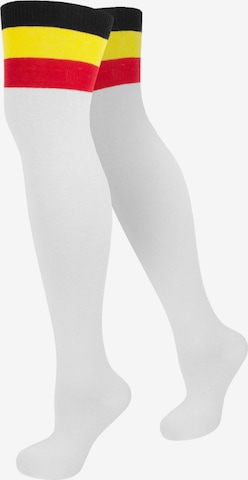 Chaussettes montantes normani en blanc : devant