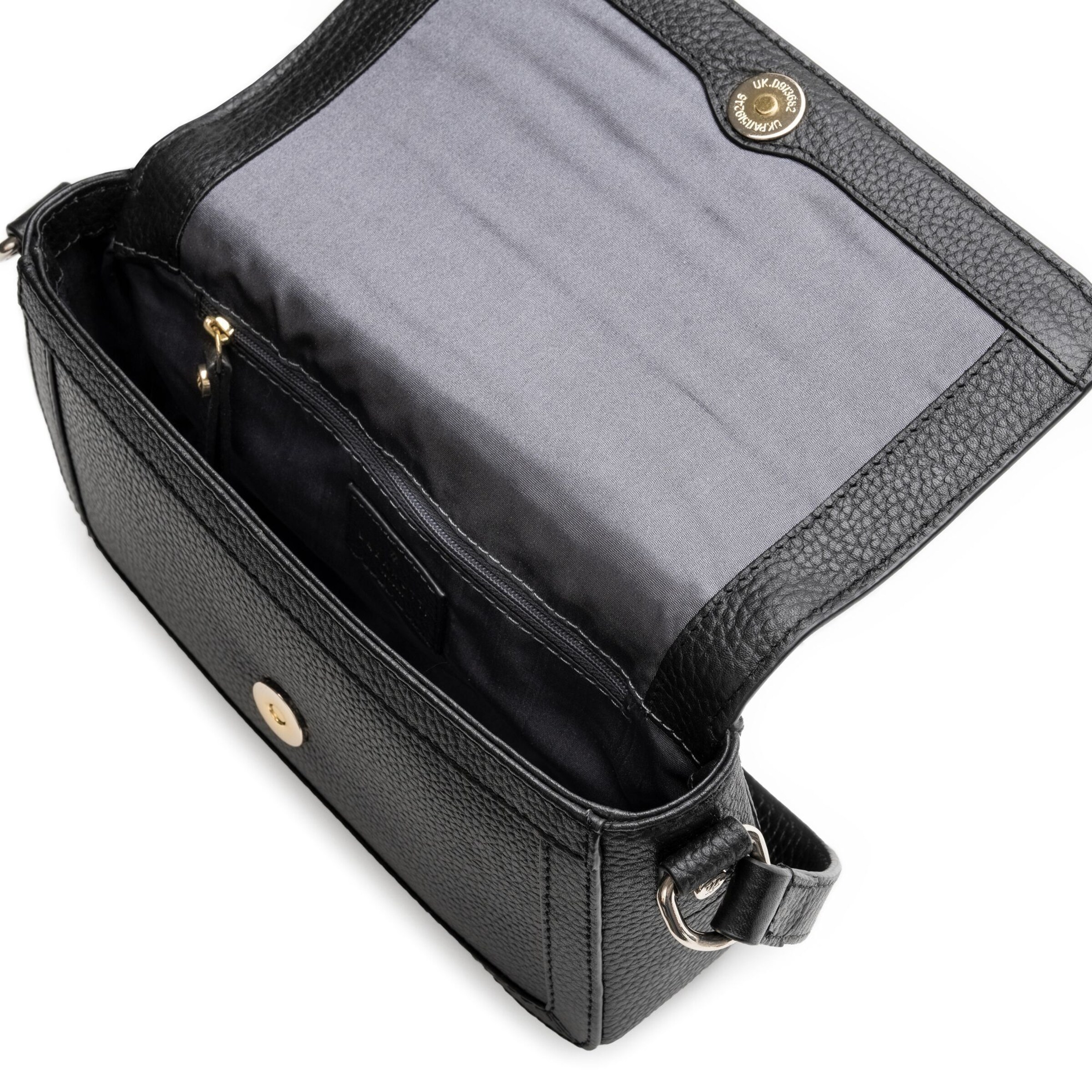 Borsa a tracolla 'Bologna Leather' di Lazarotti in nero