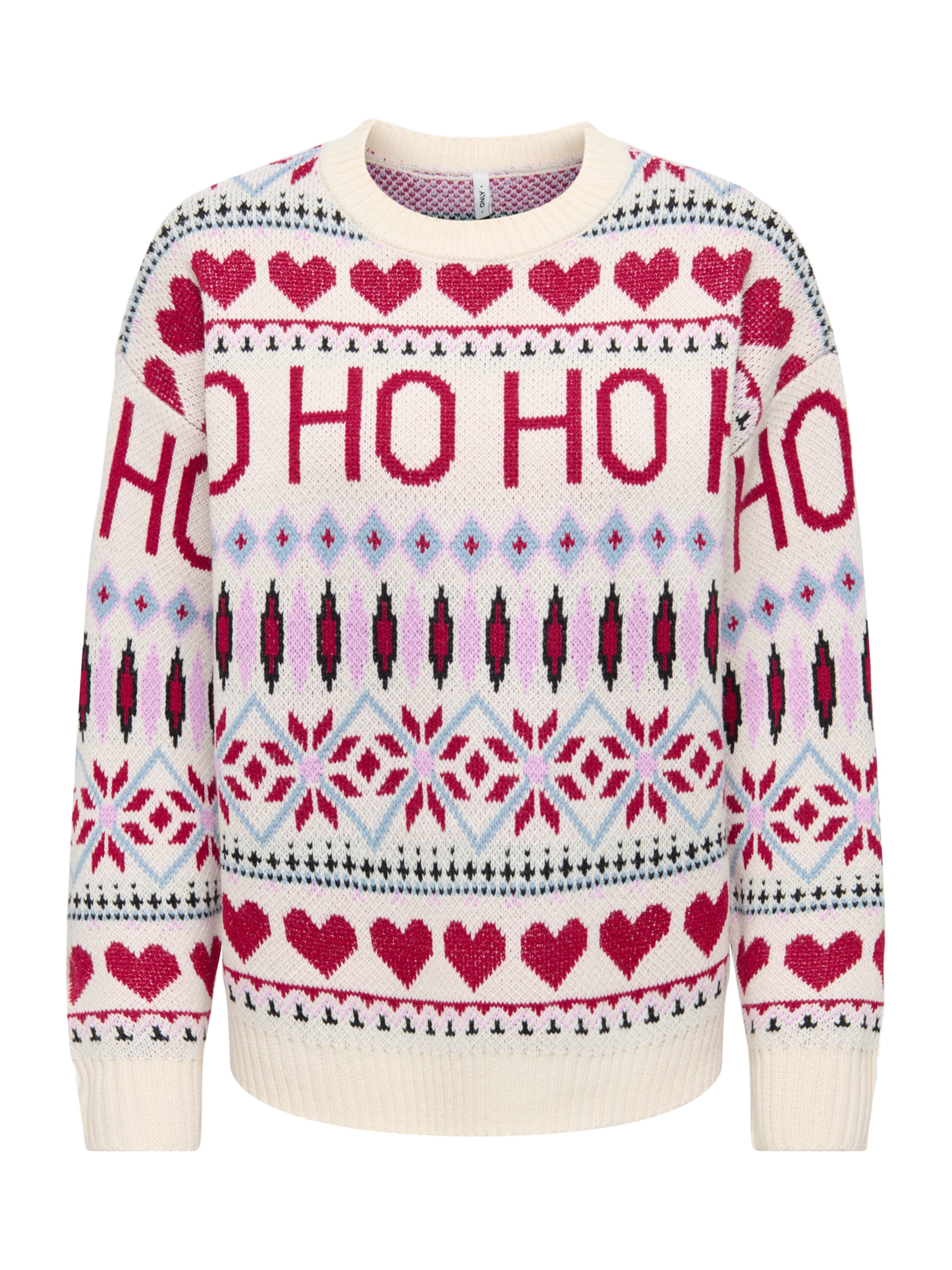 ONLY - Jersey 'ONLXmas HO' en beige: frente
