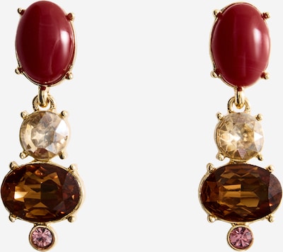 MANGO Korvakoru 'SIENNA' koossa One Size värissä pronssi / kulta / vaaleanpunainen / punainen, Tuotenäkymä