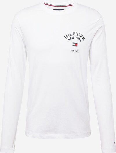 TOMMY HILFIGER Тениска в тъмносиньо / червено / мръсно бяло, Преглед на продукта