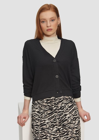 QS Gebreid vest in Zwart: voorkant