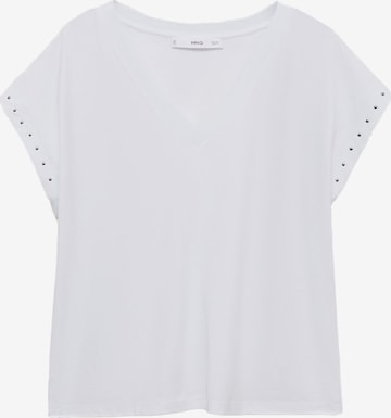 MANGO T-Shirt 'LUNA' in Weiß: Vorderseite