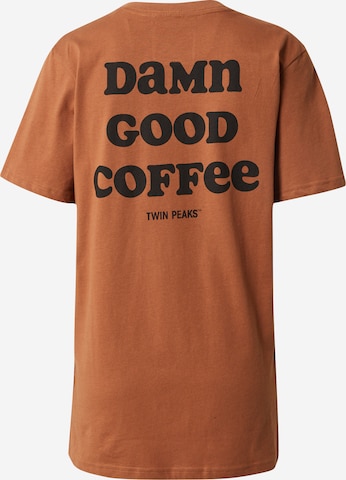 DEDICATED. Shirt 'Stockholm Good Coffee' in Bruin