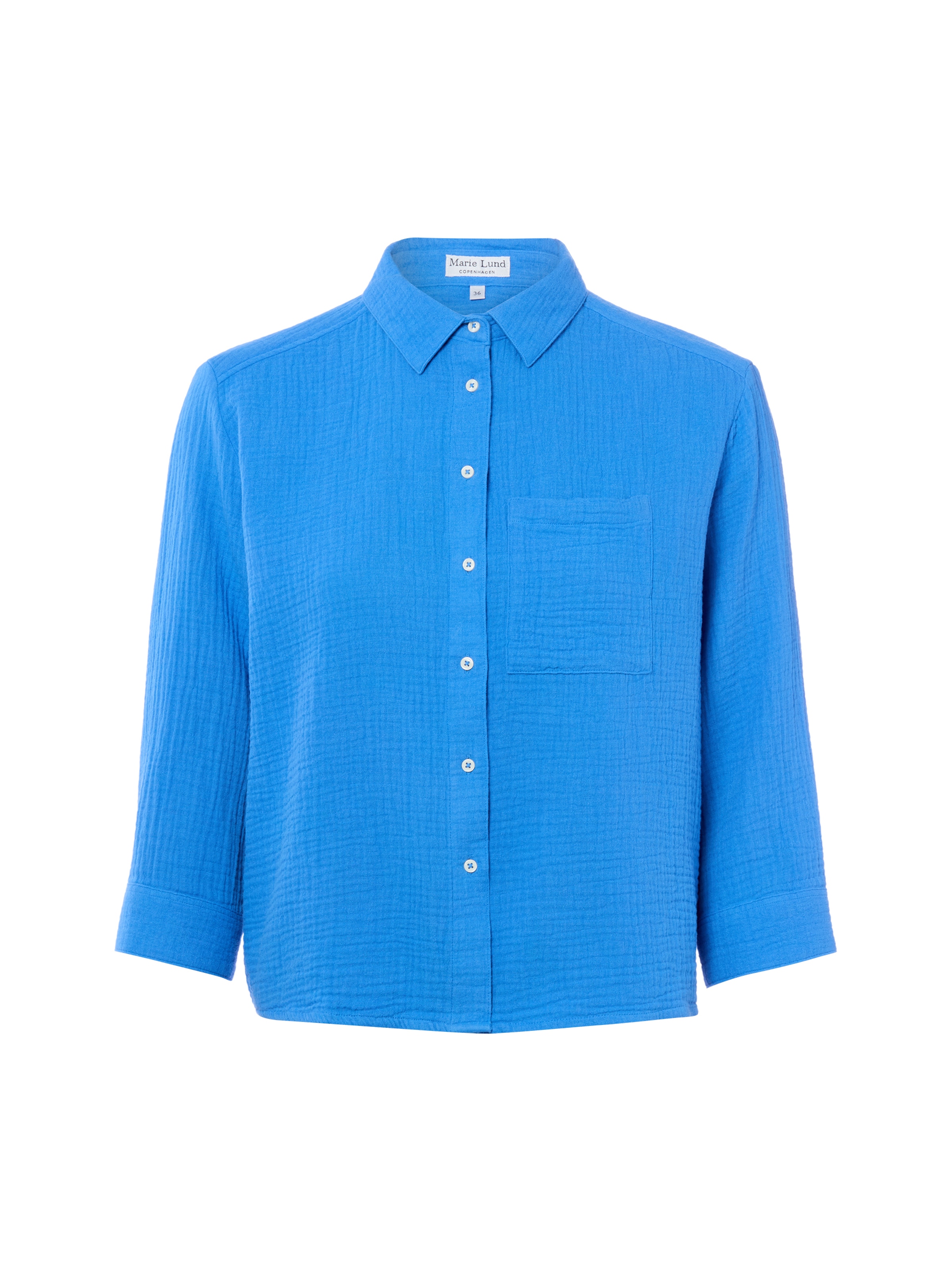 Marie Lund Bluse in Blau: Vorderseite
