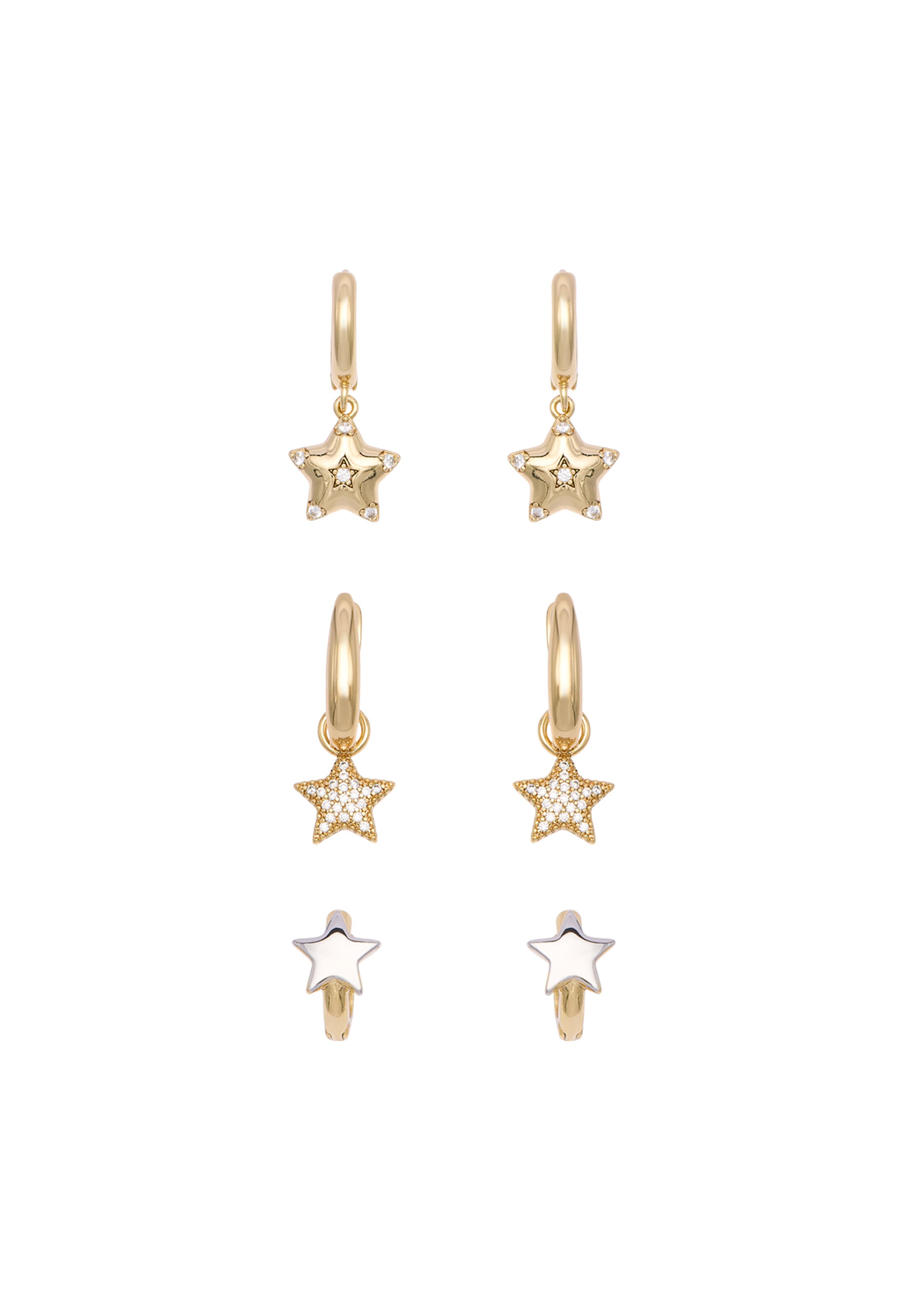 Boucles d'oreilles myMo at night en or : devant