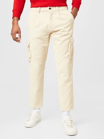 Effilé Pantalon cargo COLOURS & SONS en beige : devant