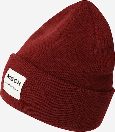 MSCH COPENHAGEN Czapka 'Mojo' w kolorze ciemnoczerwony / czarny / białym, Podgląd produktu
