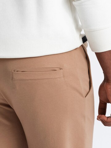 Coupe slim Pantalon 'Eximio' Ombre en beige