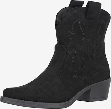 Bottes de cowboy Elara en noir : devant