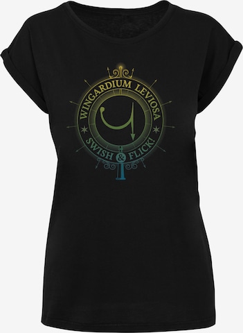 F4NT4STIC T-Shirt 'Harry Potter Wingardium Leviosa Spells Charms' in Schwarz: predná strana