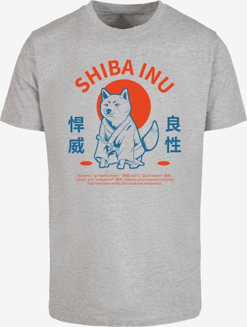 F4NT4STIC Shirt 'Japanischer Shiba Inu Hund' in Grijs: voorkant