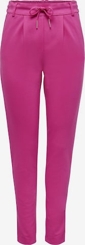 ONLY - Slimfit Pantalón plisado 'Poptrash' en rosa: frente