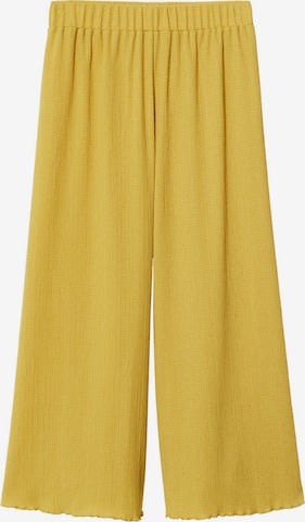 MANGO Wide Leg Bukser i gul: forside