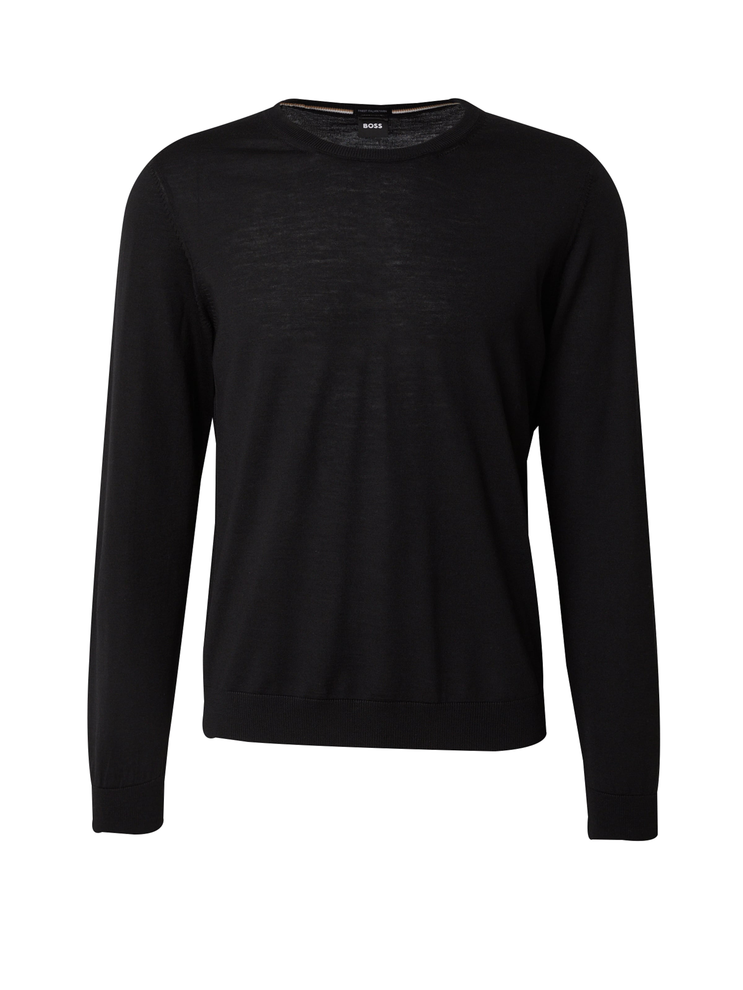 BOSS Sweater 'Leno-P' in Black: front