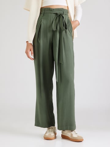 Wide leg Pantaloni con pieghe di ABOUT YOU in verde: frontale