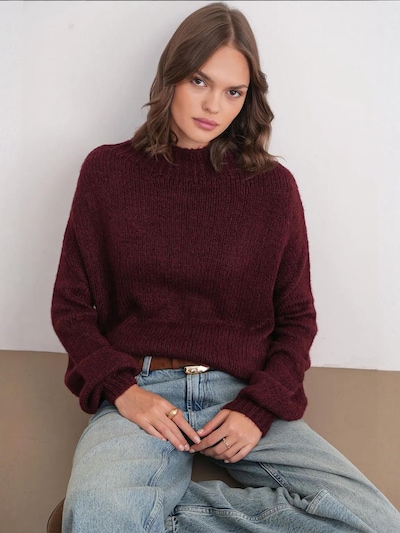 MixRay Pullover 'Pullover' em S-M em borgonha, Vista do artigo