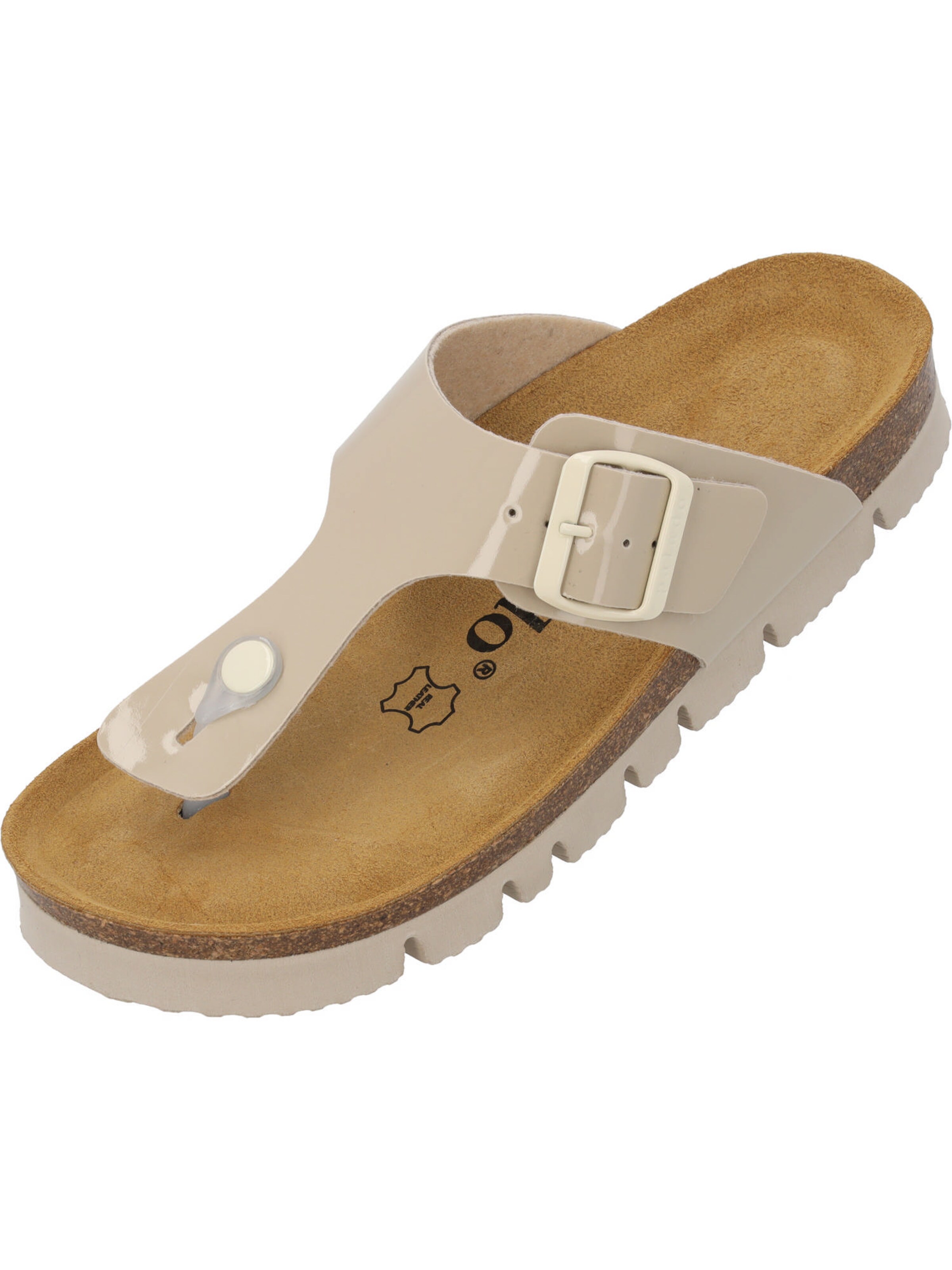 Palado Zehentrenner 'Palado Kos PL Lack'‌‌‌‌ in Beige: Vorderseite