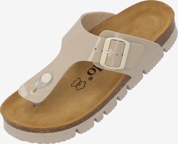 Palado Zehentrenner 'Palado Kos PL Lack' in Beige: Vorderseite