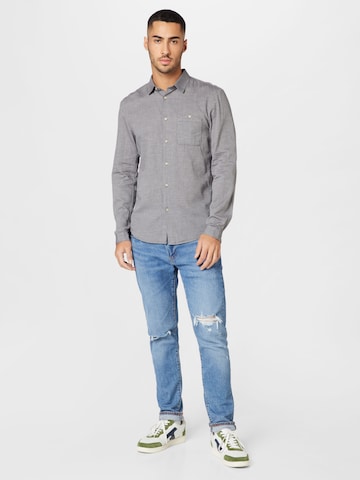 TOM TAILOR DENIM Regular fit Button Up Shirt in Grey