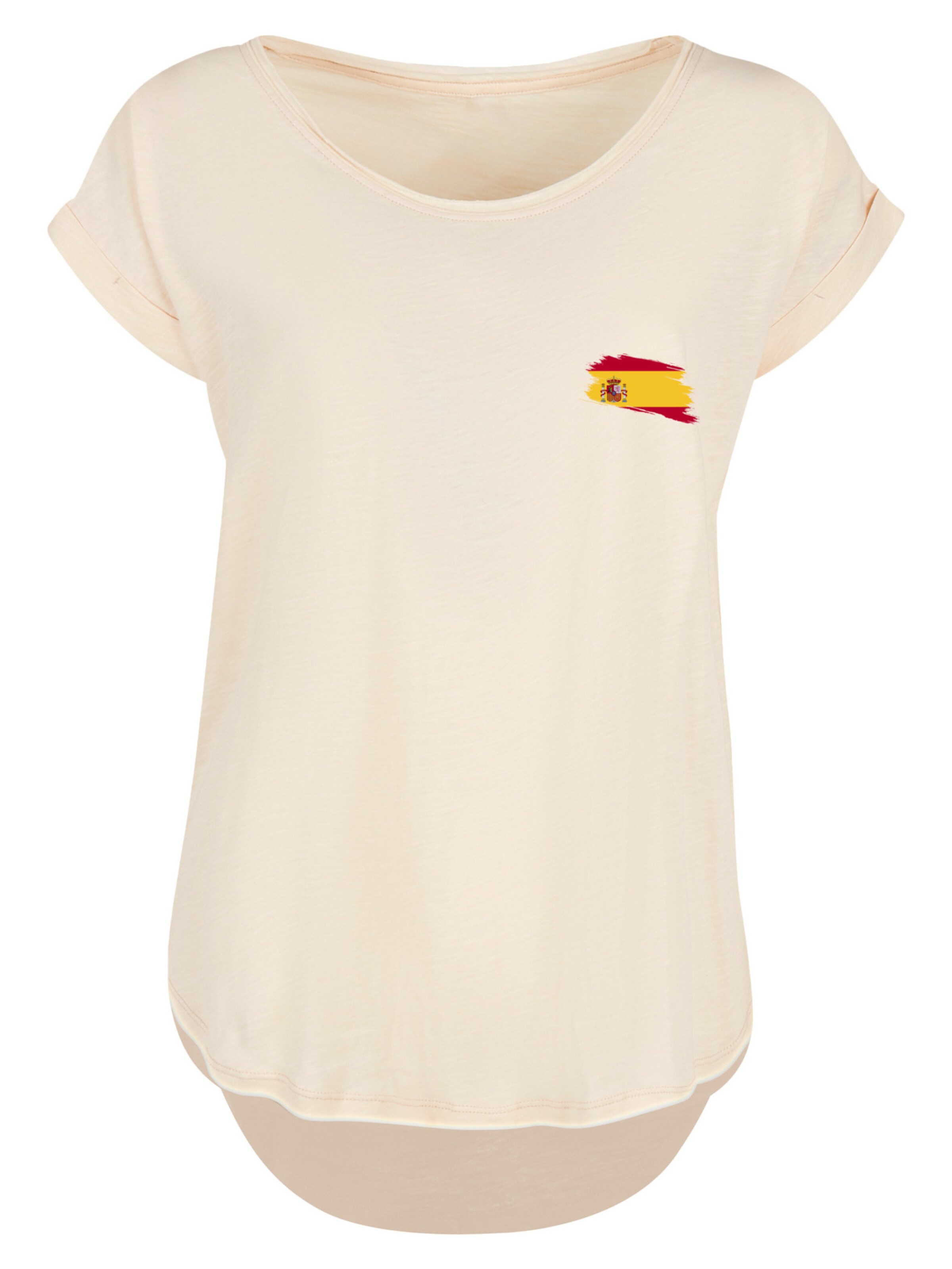 T-shirt 'Spain Spanien Flagge' F4NT4STIC en beige : devant