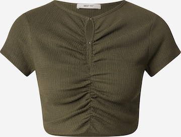 ABOUT YOU Paita 'Loreen' värissä vihreä: etupuoli