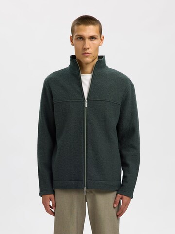 SELECTED Knit Cardigan in Green: front