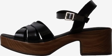 Sandales 'Ledersandalen' Oh my Sandals en noir : devant