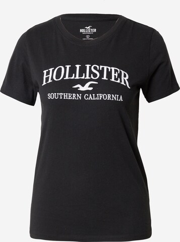 HOLLISTER Majica | črna barva: sprednja stran