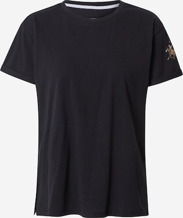 La Martina - Camiseta en negro: frente