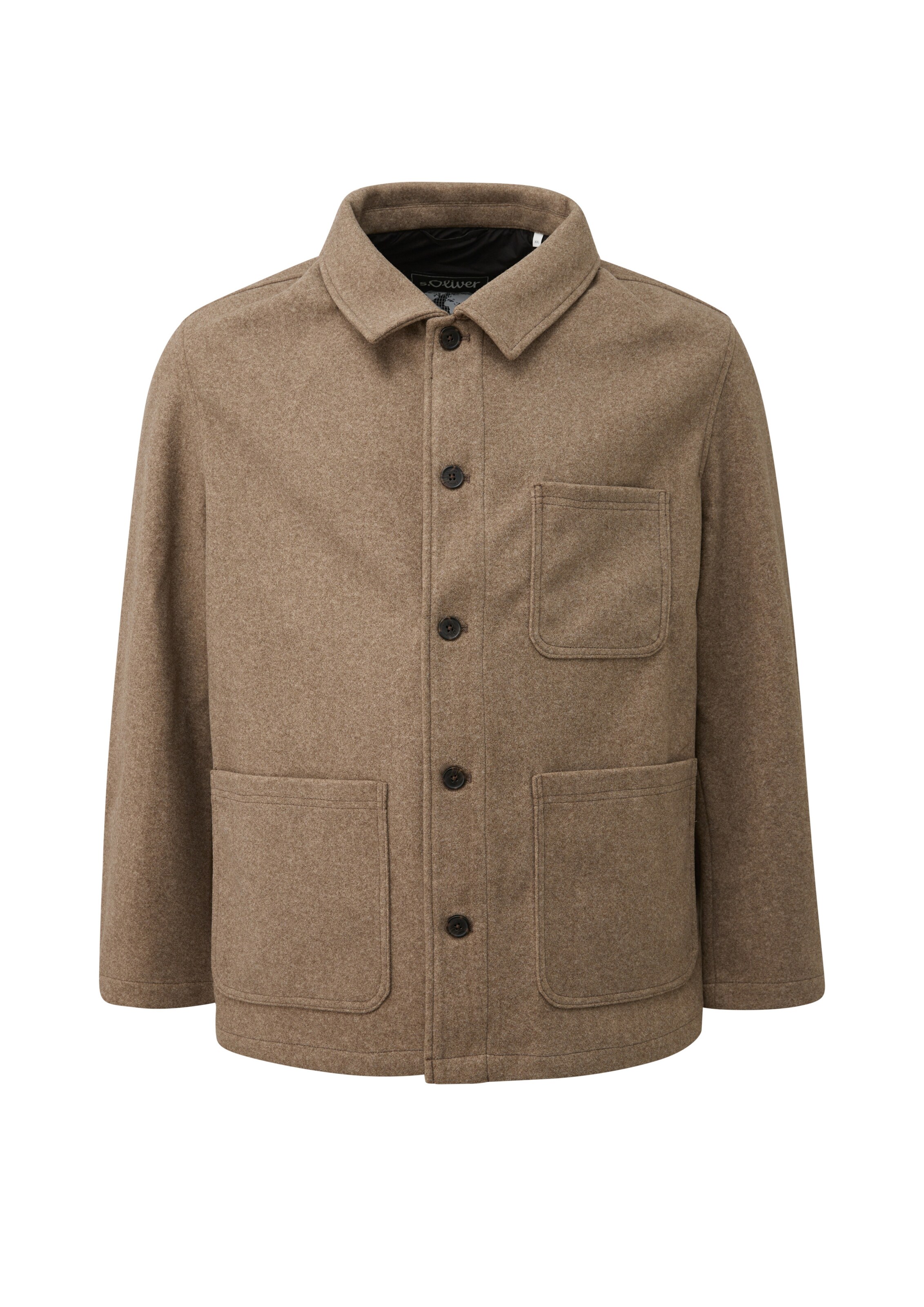 s.Oliver Men Big Sizes Between-Season Jacket in Brown: front