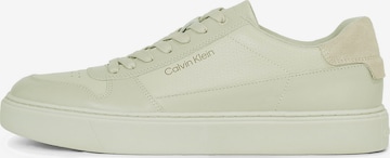 Baskets basses Calvin Klein en beige : devant