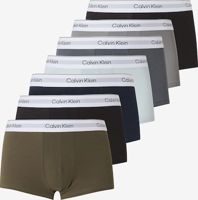 XS dydžio Boxer trumpikės iš Calvin Klein Underwear, spalva – tamsiai mėlyna / grafito / tamsiai pilka / alyvuogių spalva / mėtų spalva / juoda, Prekių apžvalga