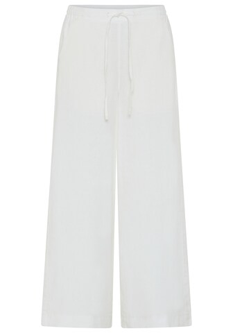 MAC Wide Leg Hose in Weiß: Vorderseite