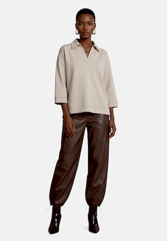 zero Sweatshirt unifarben in Beige