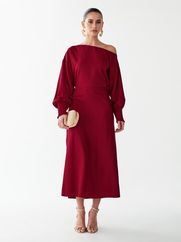 Willa - Vestido de festa 'Diara' em vermelho: frente