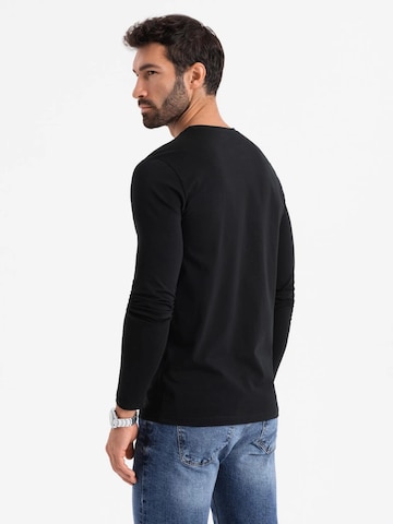 Ombre Shirt 'OM-LSBC-0124' in Zwart