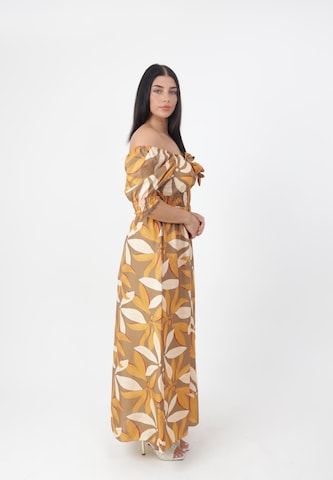 Elara Dress in Brown