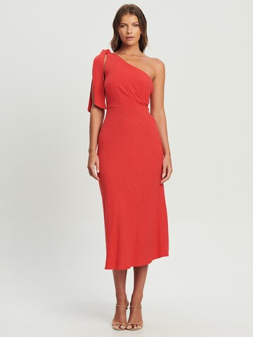 Robe 'POPPY' Tussah en rouge : devant