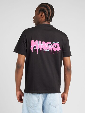 T-Shirt 'Dindion' HUGO en noir : devant