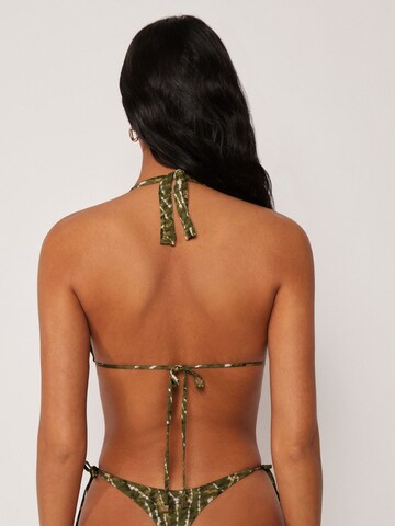 CALZEDONIA Triangel Bikinitop 'Natural Tie-Dye' in Grün