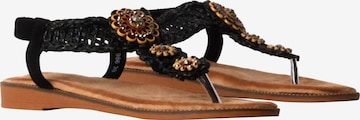 Super Mode - Sandalias 'Flache Sandalen zum Hineinschlüpfen' en negro