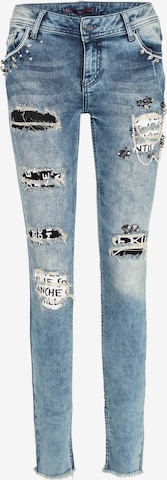 CIPO & BAXX Skinny Jeans in Blauw: voorkant