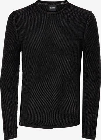 Only & Sons - Jersey 'PAVO' en negro: frente