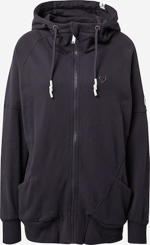 Alife and Kickin Zip-Up Hoodie 'Maria' in Black: front