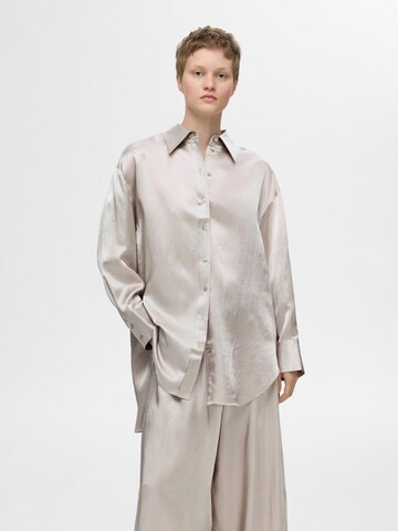 SELECTED FEMME Blouse 'SLFSELENE' in Grey: front