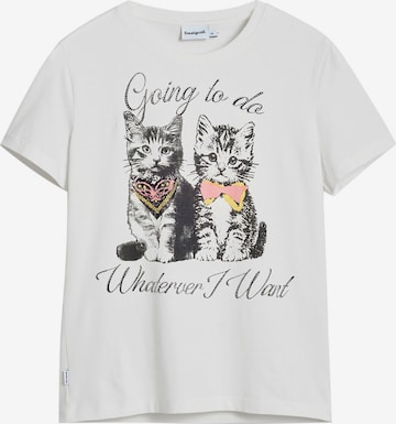 balta Desigual Marškinėliai: priekis