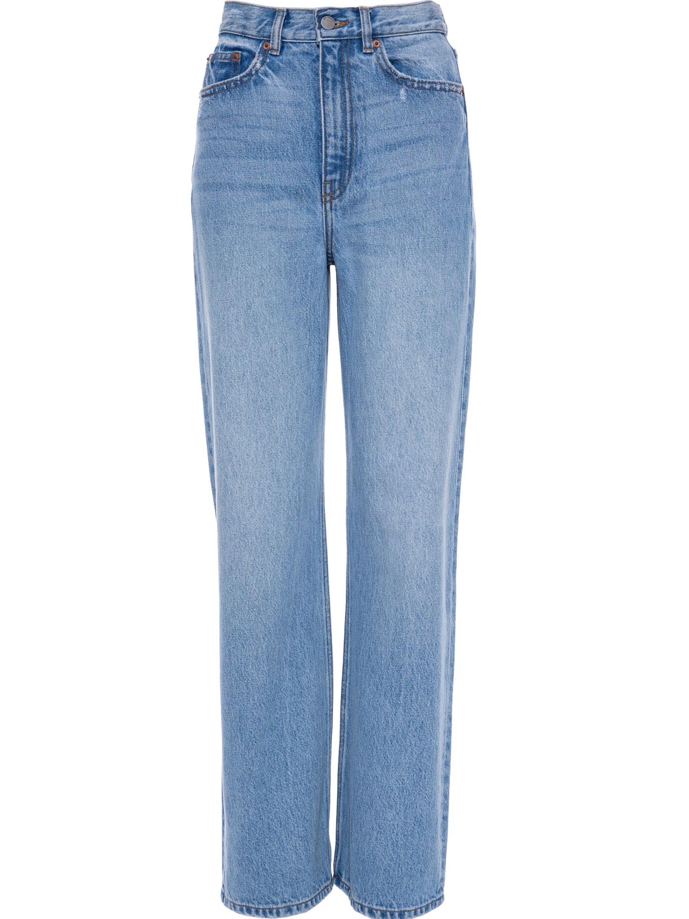 Dr. Denim Jeans 'Echo High Straight' in 24/30 in de kleur Royal blue/koningsblauw, Productweergave