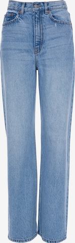 Dr. Denim Jeans 'Echo High Straight' in Blauw: voorkant