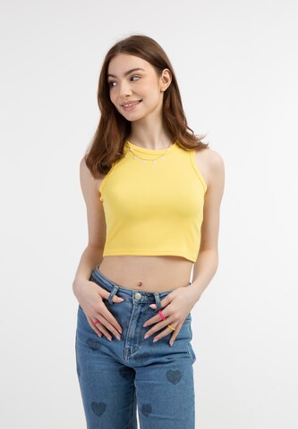 Top di MYMO in giallo: frontale